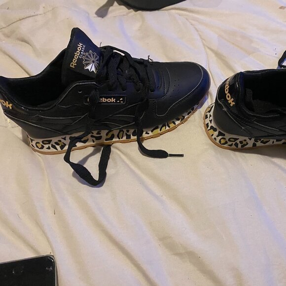 Reebok Classic Leopard print black shoes - Picture 4 of 6